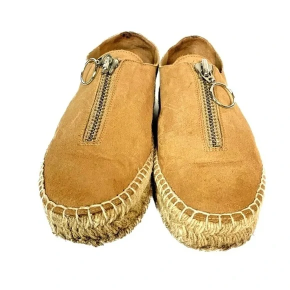 Alexander Wang Tan Devon Suede Espadrille Flats - Picture 7 of 12